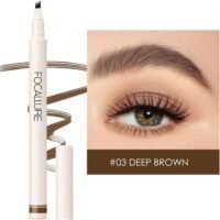 FOCALLURE Waterproof Long Lasting 4 Fork Liquid Eyebrow Pen -03 Deep Brown