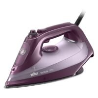 BRAUN TextStyle 7 Pro Steam Iron, first 3D BackGlide soleplate, 300ml Tank, Auto Shut off, Precision Tip, Anti-Drip Iron 300 ml 3100 W SI 7181 VI Violet
