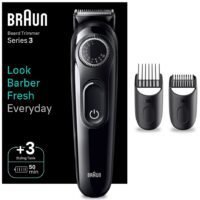 Beard Trimmer Series 3 3410, Trimmer For Men With Styling Tools And 50-Min Runtime Black