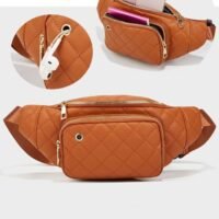 Waist Bag for Women Fashion Waist Pack Belt Bag with Zipper Pockets Adjustable Belt Waist Bag for Sports Festival Traveling Running Cycling Hiking Camping