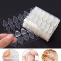 AEENAA 10 Sheets 240pcs Nail Adhesive Glue Tape Set Waterproof Breathable Glue Tabs Double sided Nail Jelly Sticker Super Sticky Fake Nail Glue Stickers Transparent Flexible for Manicure Clear