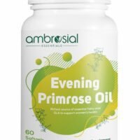 ambrosial EPO Evening Primrose Oil Richest Source of Essential Fatty Acid GLA to Support Women's Health- 60 Softgels Food Supplement