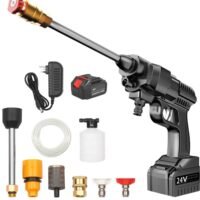 Generic 48V Cordless Portable Washer Electric High Pressure Cleaner Machine 200W 30Bar Lithium Handheld Car Cleaning Device With Foam Generator Nozzle Water Pump