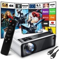 Generic HD1080P Portable Mini Projector, IOS/Android 5G Wifi And BlueTooth, 8500Lux, Outdoor Movies 200" Display & Home Theater Video , Compatible With XBOX/TV Stick/PC/HDMI/USB/AV/PS