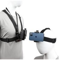 Generic Mobile Phone Chest Strap Harness Mount Head Strap Holder Kit Works with all phone clips compatible with iPhone, Samsung, GoPro Hero 9, 8,7, 6,5,4, 3,2,1, AKASO, DJI Osmo and POV/VLOG.