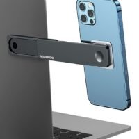 Moxedo Moxedo Magnetic Side Mount Phone Holder Aluminum Alloy Adjustable Laptop Desktop Monitor Side Mount Clip Compatible with iPhone 13 Pro Max/13 Pro/13/13 Mini/12/11 Series and Smartphones Grey
