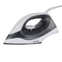 Dry Iron, Non-Stick Coating Plate, Light Weight, Adjustable Temperature, Pilot Light Indicator, Overheat Protection, 1200 W Omdi1679N White/Black