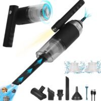 TDOO Cordless Car Vacuum Charging 12000Pa, Portable Handheld Vacuum Air Duster,Suck And Blow 2 In 1, With LED Light For Car/Home/Office/Pet, USB Rechargeable