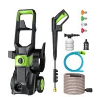 ZLH HITY Electric Pressure Washer, Foam Cannon, 4 Different Pressure Tips, 33ft Pressure Hose, High Pressure Water Power Washer, 3800 PSI 2.4 GPM, for Car, House, Patio, Deck, Fence, Driveways