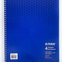 Maxi 160-Sheets 4-Subject Notebook Multicolour
