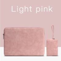 Generic 2 Pcs Laptop Bag,Laptop Bag 15" Travel Briefcase,360° Protective Laptop Sleeve Case for MacBook Pro, Surface Book 3/2, XPS 15 Computer Bag with Accessory Bag, Plush Lined Anti Drop Computer Bag Pink