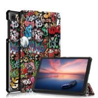 Generic Galaxy Tab A7 Lite Case 8.7 Inch 2021 Tri-fold Stand Slim Lightweight Folio Hard Shell Back Cover Case for 8.7" Galaxy Tab A7 Lite SM-T220 SM-T225 SM-T227 2021 Release(graffiti)