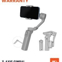 porodo 2200 mAh 3-Axis Gimbal Stabilizer With AI Face & Object Tracking, Rolling, Pitching & Pan Angles, Versatile Sooting Modes, 7 Hrs Continous Working Time, Built In Battery, Android/iOS App Grey