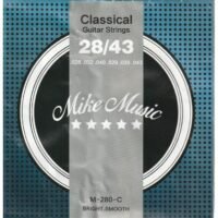 MIKE MUSIC Classical Guitar Strings Nylon Silver wound, Light Great Bright,Rust prevention.028-.043 1-Pack (Classical Guitar-Strings M-280 C)
