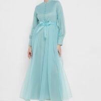 Khizana Puff Sleeve Oganza Dress