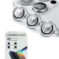 Wtech Premium Camera Lens Film Protector Shield For Apple iPhone 15 Pro 2023 Clear/Silver