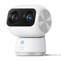 eufy eufy Security Indoor Cam S350, Dual Cameras, 4K UHD Resolution Security Camera with 8× Zoom and 360° PTZ, Human/Pet AI, Ideal for Baby Monitor/Pet Camera/Home Security, Dual-Band Wi-Fi 6, Plug in