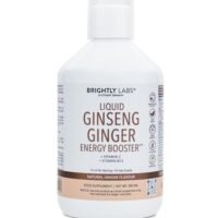 BRIGHTLY LABS Ginseng Ginger Energy Booster - Natural Flavour Liquid Supplement Enriched With Ginseng, Ginger, Vitamin C, And B12 In A Convenient 500ml Bottle