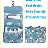Generic Hanging Toiletry Organizer Bag, Portable Travel Cosmetic Bag,  Waterproof Wash Bags, Multifunctional Travel Bag, Large Capacity Makeup Storage Organizer, with Zipper and Carry Handle, for Men Women