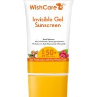 WishCare Invisible Gel Sunscreen SPF 50+ PA++++ - Ultra Light Weight, Oil Free with Broad Spectrum Protection & No White Cast - 50 Grams