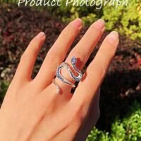 Fashionable Personalized Adjustable Ring For Men And Women Versatile Gemstone Snake Shape Ring