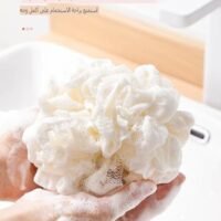 Generic White lace bath ball super soft bath ball size comfortable