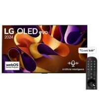 LG 65 Inch 4K OLED Smart TV | WebOS 24 | Dolby ATMOS | HDR 10 | Dolby Vision | ?11 AI Sound Pro (Virtual 11.1.2 Up-mix) | 120HZ | Built in receiver | Magic Remote | Evo G4 | (2024) - OLED65G46LA.AMVG Black