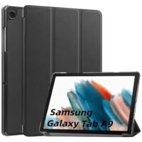 VKL Case For Samsung Galaxy Tab A9 2023(SM-X110 SM-X115), Multi-Viewing Angles PU Leather Cover,Slim Flip Shell Case for Samsung Galaxy Tab A9 8.7 Inch (Black)