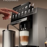 Coffee Machine, 1500W, Touch Display, 20 Bar Italian Pump, 1.8 Liter Tank Capacity, 19 grind levels, 3 Year Warranty