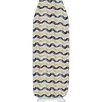 Ironing Board Cover, 122x39cm, RF10288 - Durable Heat Resistant Cotton Cover With 10mm Felt Padding for Large Size, Foldable Design, Non Slip Feet