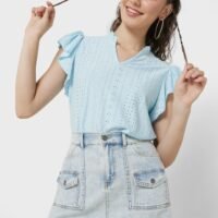 Ginger Urban Minx Flutter Sleeve Top