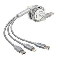 Generic 3 In 1 USB Charging Cable Silver