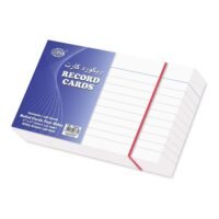 FIS FIS Ruled Record Card White 240 gsm, 6 x 4 inch - FSIC64, Pack of 100 pieces