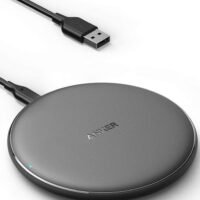 Wireless Charger, PowerWave Pad For iPhone And Samsung, Qi-Certified 10W Max For iPhone 14/14 Pro/13/12/SE 2020/AirPods/Galaxy S20, No AC Adapter, Not Compatible With MagSafe Magnetic Charging Black