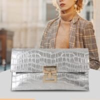 Women Shiny Glitter Evening Clutch Envelope Handbag Evening Bag Purse Bag for Wedding Formal Cocktail Party