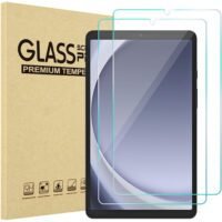 Rock Pow 2Pcs Screen Protector for Samsung Galaxy Tab A9 8.7-Inch 2023 with Easy Installation Frame Tempered Glass Film HD Clear 2pcs