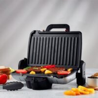 Multifunction Grill Maker, Adjustable Thermostat, GGM5458 - Non-Stick Cooking Plate, Detachable Cooking Plate, Overheat Protection, Cord Storage, Vertical Storage, Portable 1600 W GGM5458 Silver