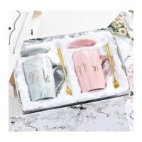 dreamons link Dreamons Link Mr And Mrs Coffee Mug Set and With 1 Set of Spoons.