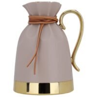 Everestbilqis Light Brown Bilqis Thermos With Gold 1 Liter