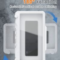 VAOdo Waterproof Mobile Phone Case Can Be Rotated 180 ° Multi-functional Bathroom Kitchen Mobile Phone Holder Waterproof And Anti-fog Mobile Phone Case With Hook