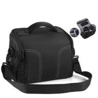 Waterproof Anti-shock Camera Travel Bag - Shoulder Crossbody Sling Bag Medium Soft Padded Case for Men and Women, Compatible with Nikon Canon Sony Pentax Olympus Panasonic DSLR SLR Mirrorless Cameras