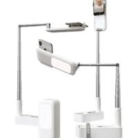 Usams Selfie Ring Light Portable Mini LED Desk Ringlight 3200-5500K with 1000mah Battery for Live Stream Make Up YouTube TikTok Dimmable LED Camera Ring Light for iPhone & Android Phone