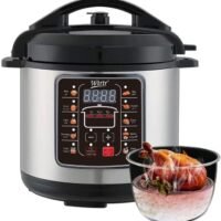 Wtrtr 7L Best stainless steel electric pressure cooker 1000W Slow Rice Cooker Yogurt Cake Maker Steamer and Warmer Silver WTR-7007 (1 Year Warranty)