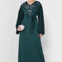 hayas closet Embellished Belted Jalabiya
