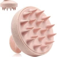 Generic Hair Scalp Massager Shampoo Brush for Shower, Scalp Scrubber with Soft Silicone Bristles for Hair Growth & Dandruff Treatment, Wet Dry Oil Hair Massager for All Hair Types of Women (Pink)