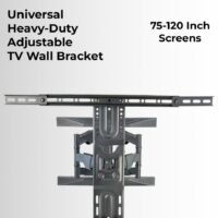 glassology Glassology Precision Mount Series: Universal Heavy-Duty Adjustable TV Wall Bracket for 75-120 Inch Screens