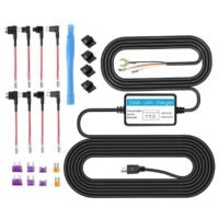 VKL Dash Cam Hardwire Kit Mini USB Hard Wire Kit Fuse for Dashcam and 8 Fuse Tap Cable and Installation Tool 11.5ft 12V-30V to 5V/2A Mini-USB Port Charger Power Cord