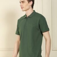 Sage Green Regular Fit Cotton-Poly T-Shirt Comfortable and Stylish