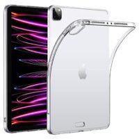 ELTRAZONE Clear Case for iPad Pro 12.9 2022 2021 2020 6th 5th 4th Generation , Support Apple Pencil 2nd Gen Charging, Soft Slim Lightweight TPU Cover for iPad Pro 12.9 inch