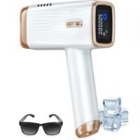 KinseiBeauty IPL Hair Removal Device, At-Home Hair Removal with Ice Cooling, 500,000 Flashes, 5 Energy Levels, Permanent Painless Epilation for Face Back Leg Arm Armpit Bikini Line